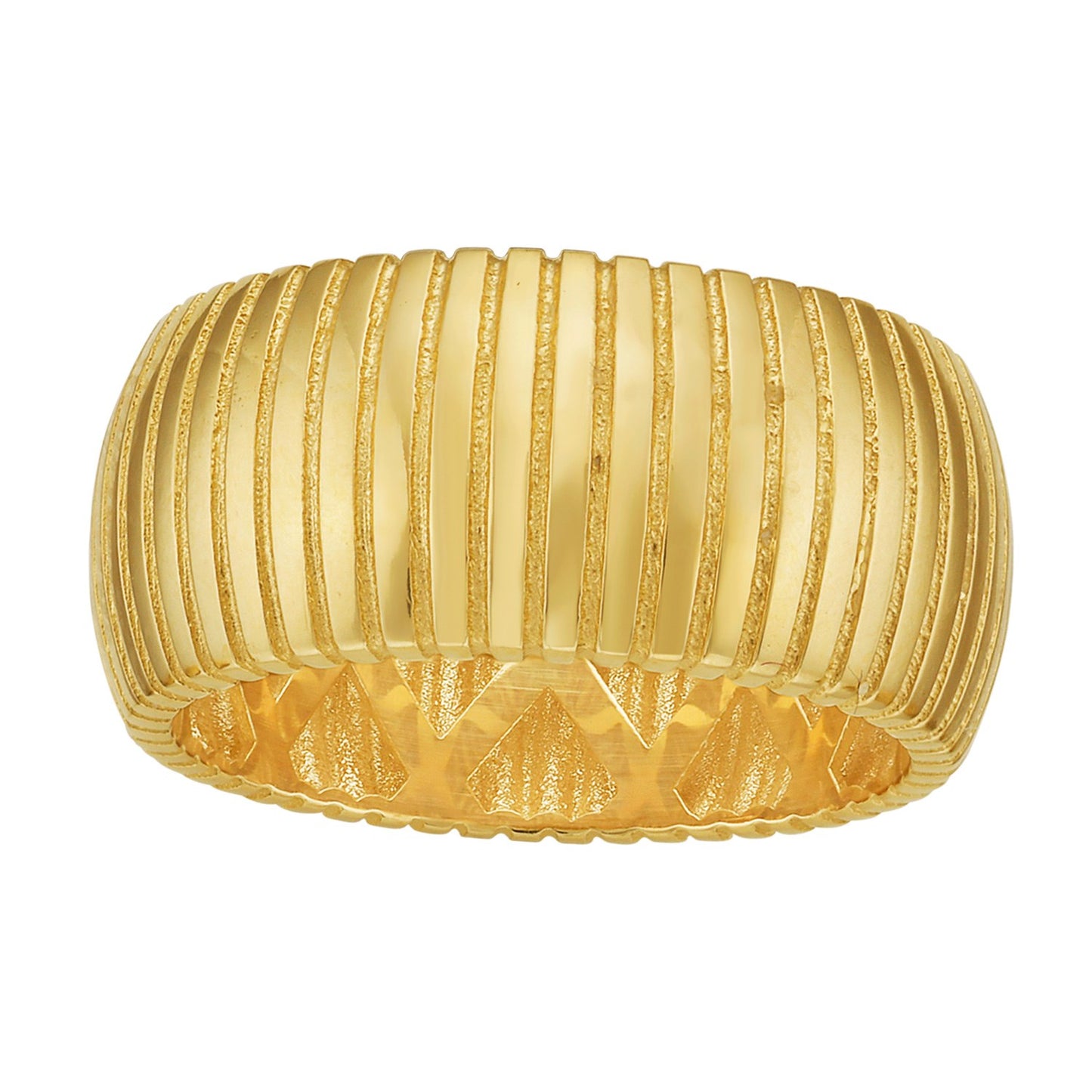 14K Yellow Gold Thick Tubogas Ring (9.90 mm)