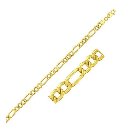 14k Yellow Gold Lite Figaro Bracelet (5.60 mm)