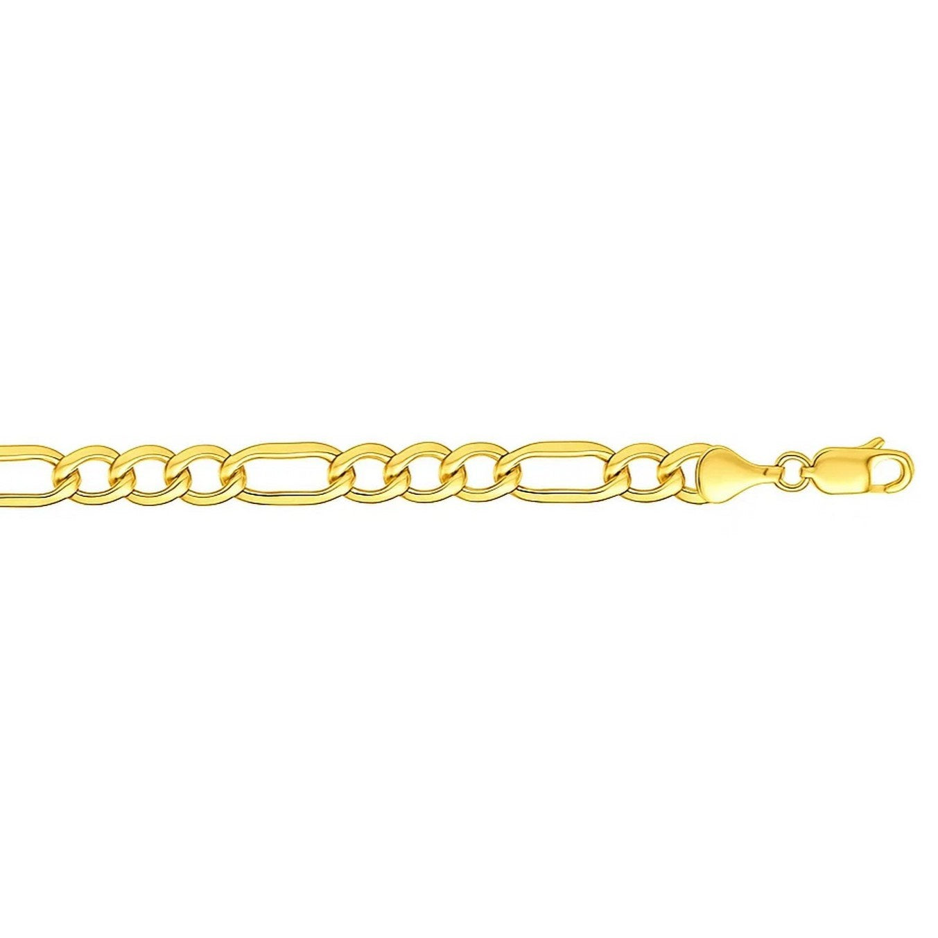 14k Yellow Gold Lite Figaro Bracelet (6.60 mm)