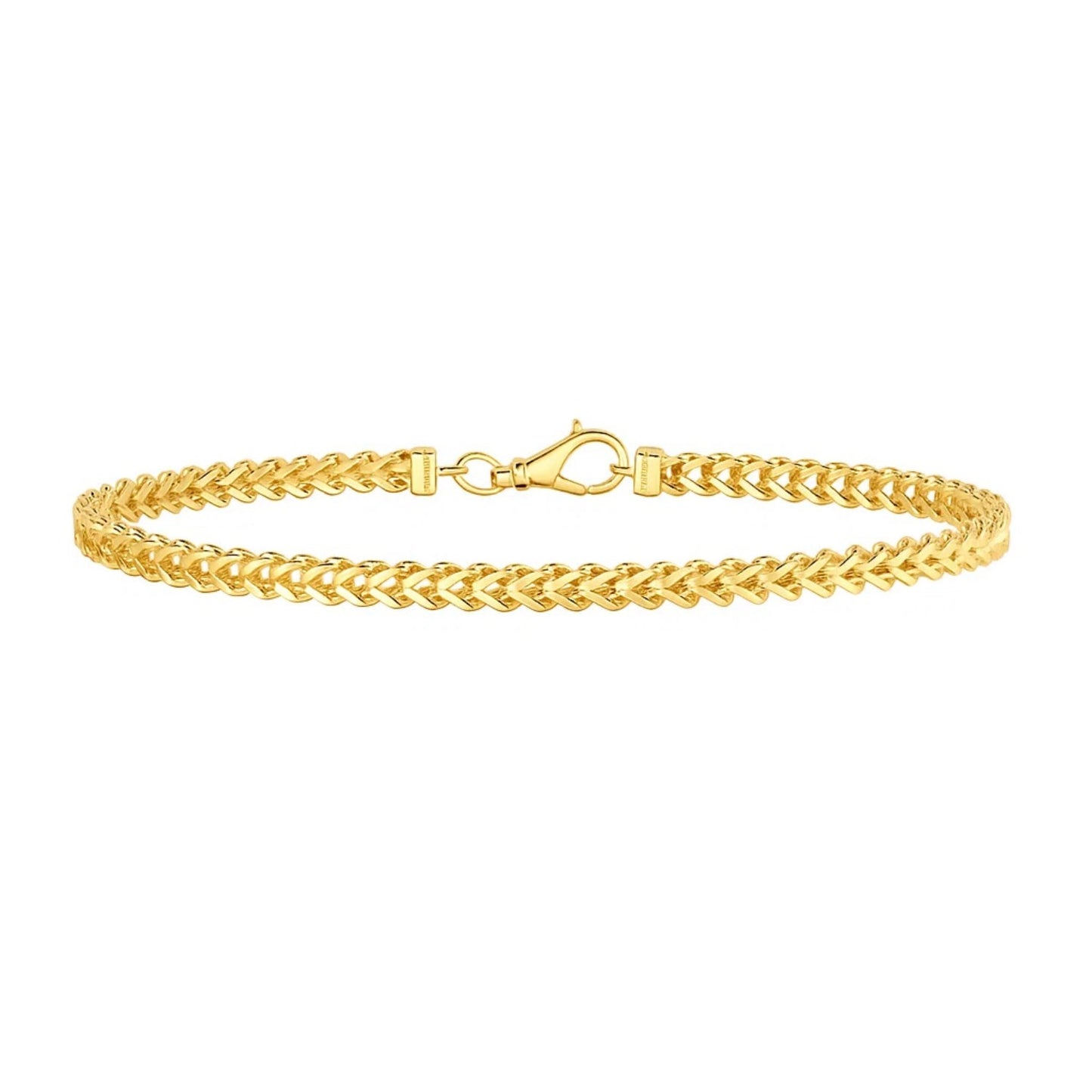14k Yellow Gold Square Franco Bracelet  (4.40 mm)