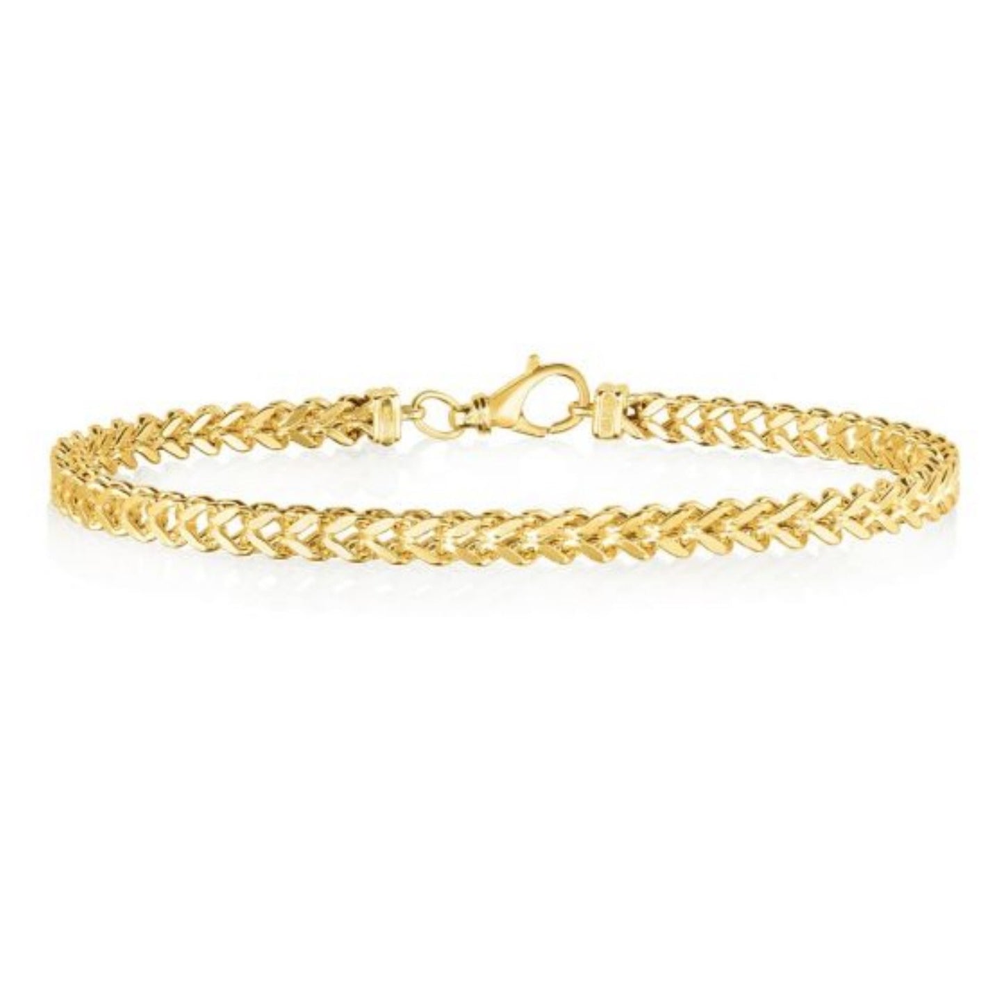 14k Yellow Gold Square Franco Bracelet  (4.40 mm)