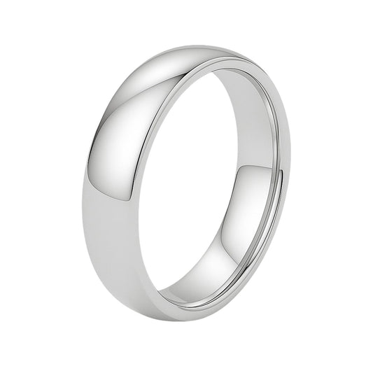 14k White Gold Comfort Fit Wedding Band(5.00 mm)