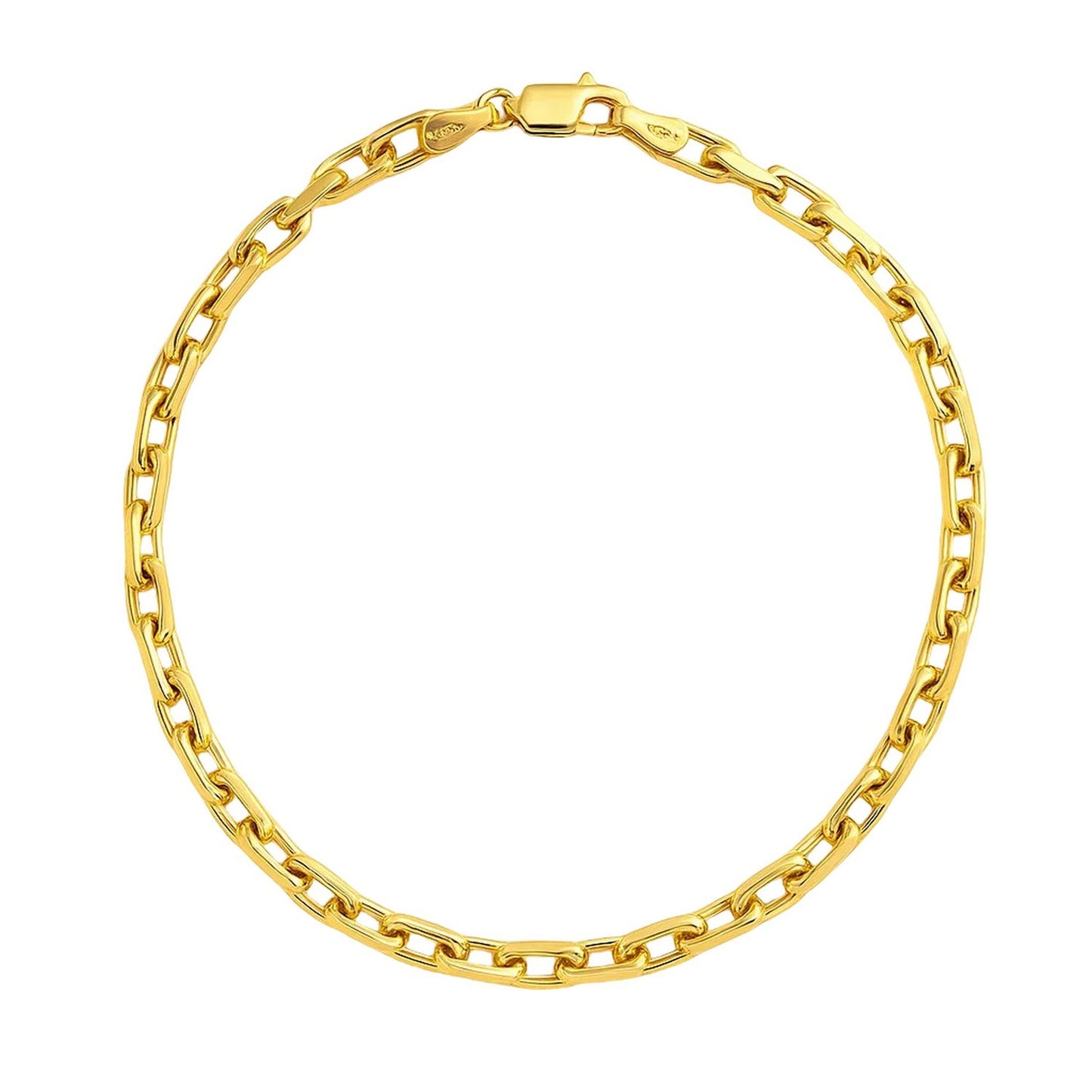 14k Yellow Gold French Cable Chain Bracelet  (2.50 mm)