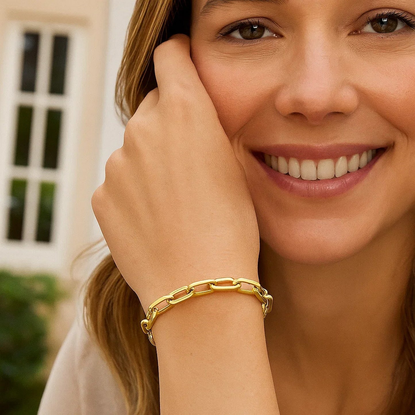 14k Yellow Gold French Cable Link Bracelet  (6.00 mm)