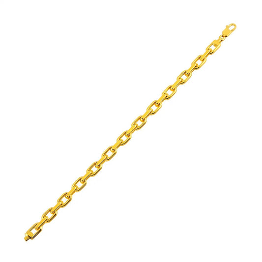 14k Yellow Gold French Cable Chain Bracelet  (6.10 mm)