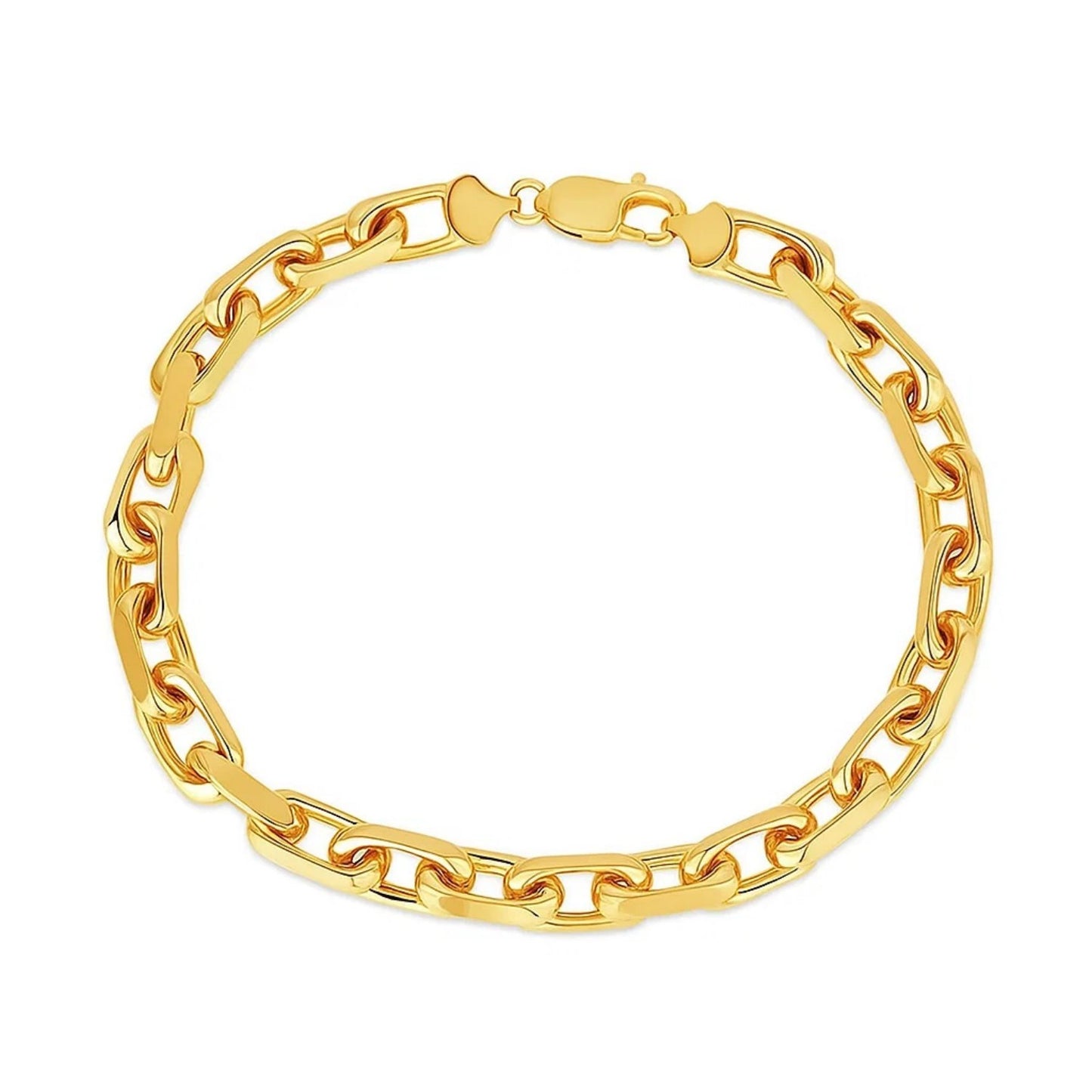 14k Yellow Gold French Cable Chain Bracelet  (6.10 mm)