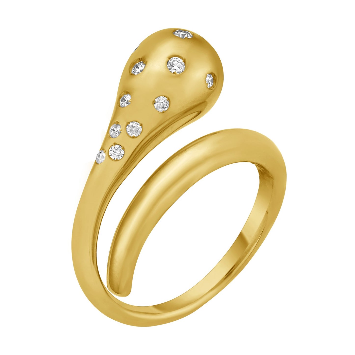 14K Yellow Gold Diamond Cut Stackable Ring (8.40 mm)