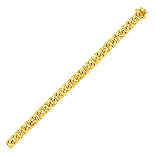 10k Yellow Gold Semi Solid Miami Cuban Bracelet (6.10 mm)