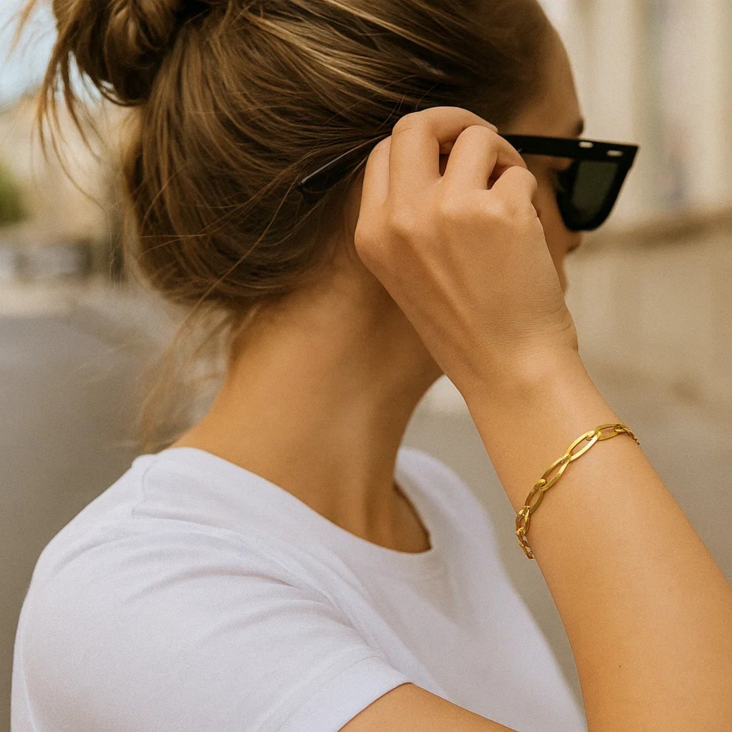 14k Yellow Gold Italian Oval Links Bracelet (5.40 mm)