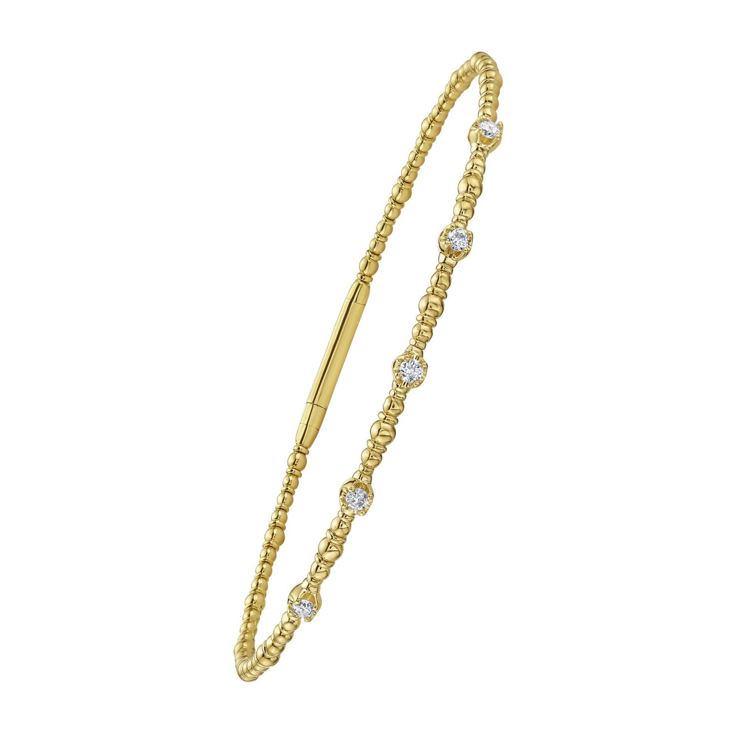 Classic 14K Yellow Gold Beaded Bracelet
