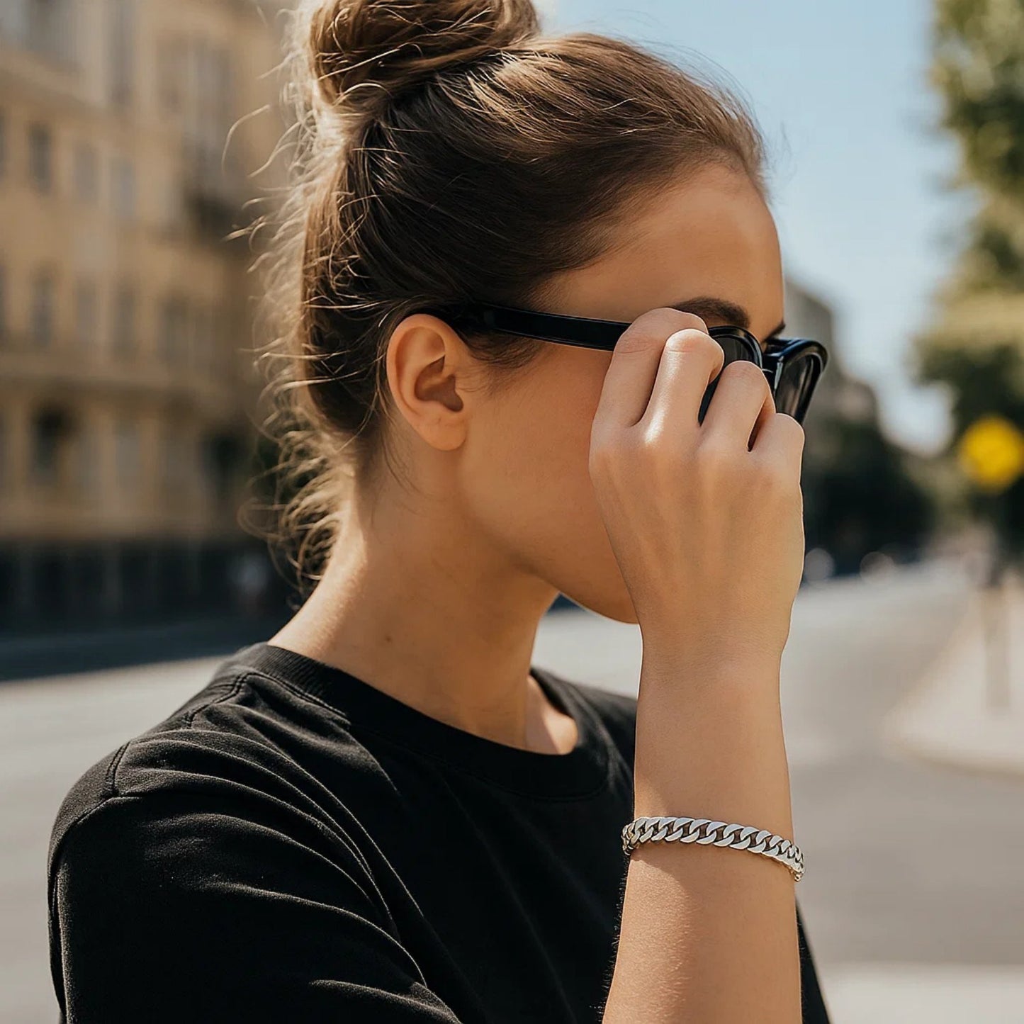 14K White Gold Cuban Link Bracelet (5.90 mm)