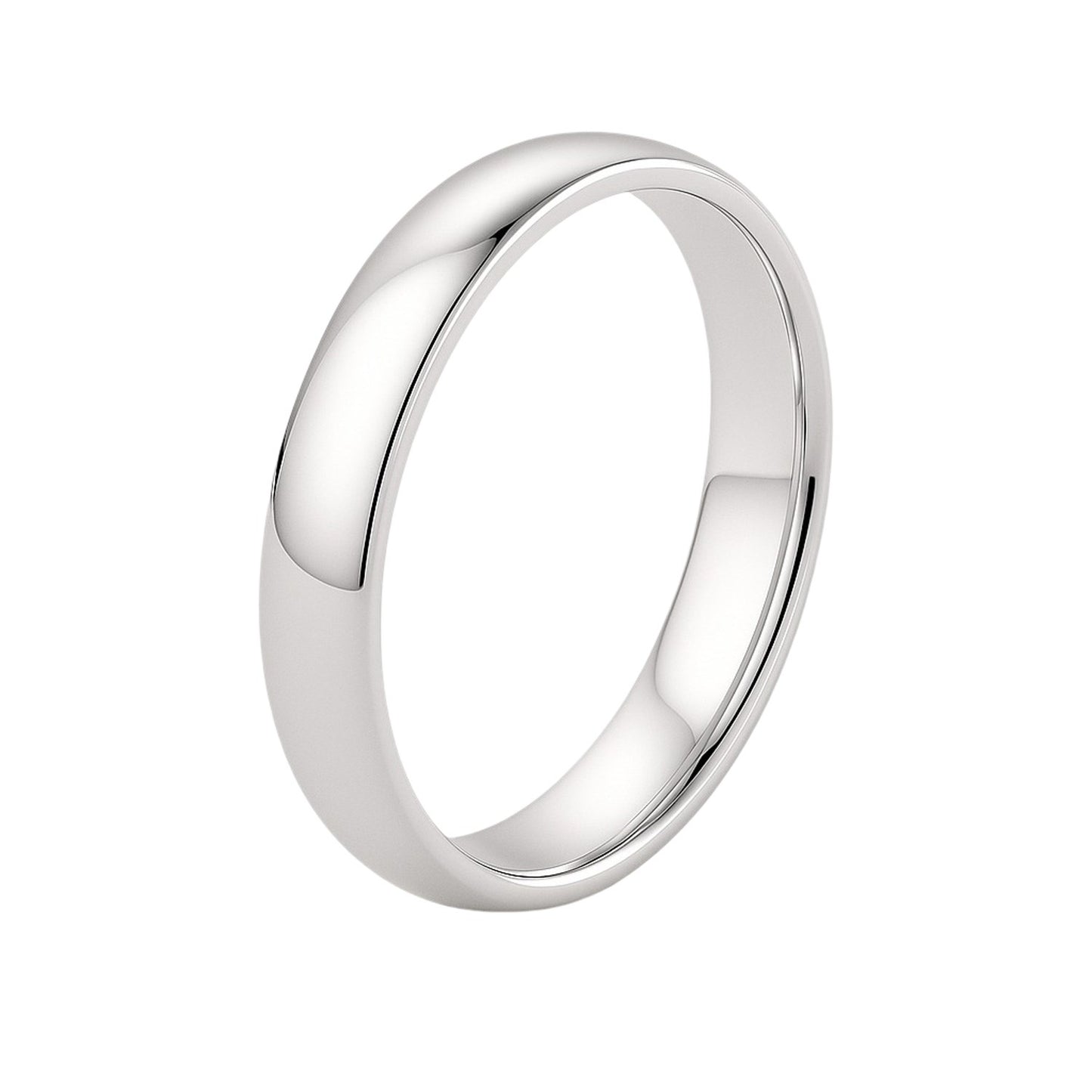 14k White Gold Comfort Fit Wedding Band(4.00 mm)