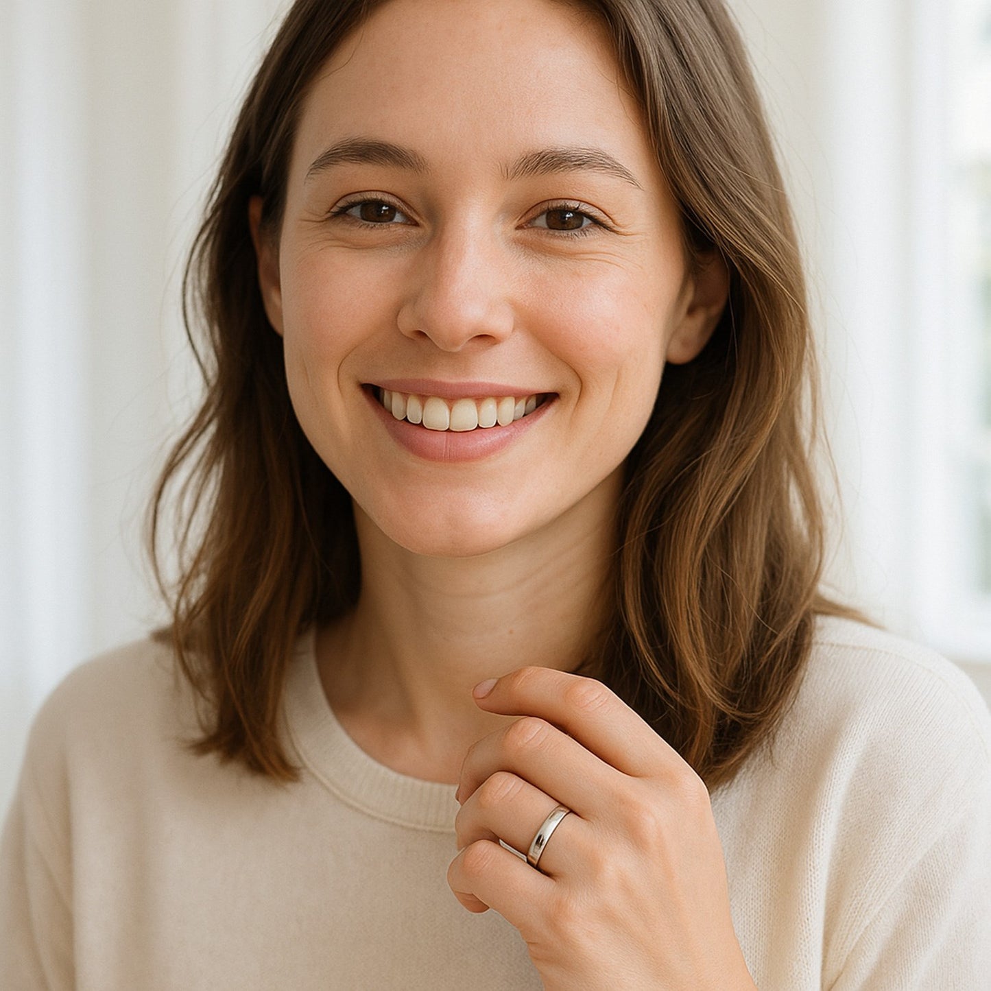 14k White Gold Comfort Fit Wedding Band(4.00 mm)